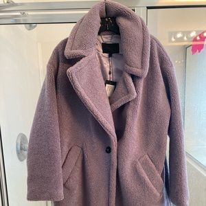 Kendall + Kylie teddy bear lavender purple coat jacket